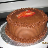 Chocolate Mousse Cake First time making a chocolate mousse icing & filling from scratch