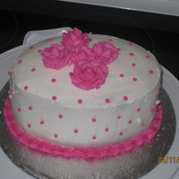 Roses & Dots Figured I needed to practice the roses some more so I after my first class of Wilton 2 I had all this left over icing. Might as well...