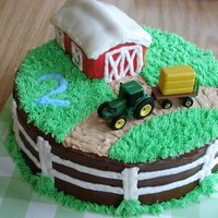 Tractor Cake Tractor cake with barn.