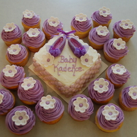 Ballet Baby Shower Cake & Cupcakes 