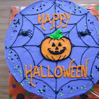 Halloween Cake Pumpkin Halloween cake, with misc deco.