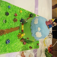 Supper Mario Brothers Fondant buttercream icing and butter cake. This cake won a cake contest that was going on at an art gallery event. Auctioned for $35,