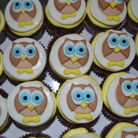 My Owl Cupcakes I made these for my daughter's class bc her teacher loved owls. The owls are fondant on top of butter cream :) Hope you like them.