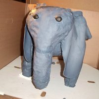3D Elephant This was my first ever 3d carved style cake, i made a wooden platform with legs as my base, covered the legs and made the head/trunk out of...