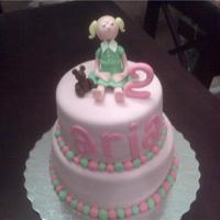 2Nd Birthday Cake Pink cake, with a figure to resemble the birthday girl!