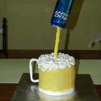 Beer Mug all buttercream with fondant accents