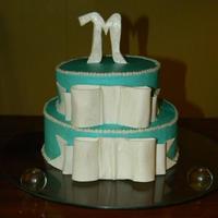 Bows baby shower with boys and initial