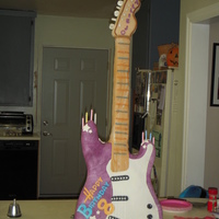 Hannah Montana Guitar Stood 40" tall by 13" wide.
