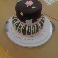 Course 3 Final Cake This is my course 3 final cake. Pictures are from class, I didn't get a chance to take good ones at home. Unfortunately, the cake slid...