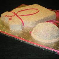 Sunday Best Infant Dress and Bonnet - white cake, lemon curd filling and Fondant Shoes