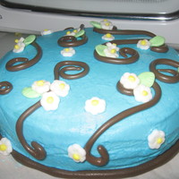 Flower Buds And Vines I made this cake for my Nanny's birthday. It is a 2 layer, lemon cake with BC and fondant accents. It was my first time to use...