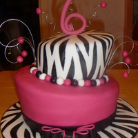 Zebra And Bright Pink This was made for a little girl's birthday... her theme was zebra and bright pink so this is what I came up with. The stripes are...