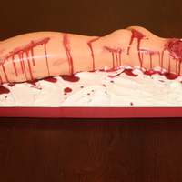 Amy's Severed Leg Severed Leg Cake for Halloween Party