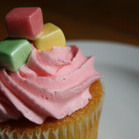 Baby Blocks This was one of the many cupcakes for a 'summer garden' themed 1st birthday. The baby blocks were requested by the Mum. Blocks...
