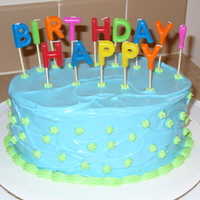 Birthday Cake This is a birthday cake I did for my little brother. It is a yellow cake with raspberry filling & the best cream cheese icing I have...