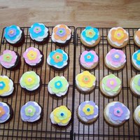 Flower Power Cupcakes that were sold during a quarter mania event