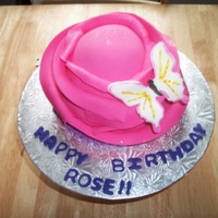 Pink Rose My second rose cake. I decided to add a little butterfly for extra girliness