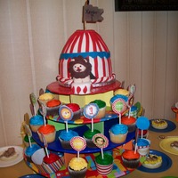 Big Top I made this for my friend's son's first birthday which had a circus theme. The lion is completely out of fondand and sitting on a...