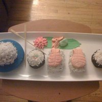 Sushi Cake The "rice" is flaked coconut !