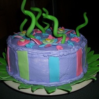 Cousin Cadis 4Th Birthday Cake She wanted a 'purple' cake. I found my inspiration here at cake central!