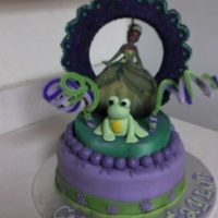 Princess Tiana The frog was the birthday girl's favorite part of the cake,