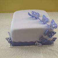 Lavender Butterflies This is my first cake using my new cricut machine, I am having so much trouble with the consistency of the gum paste and the fondant, I...