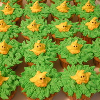 Easter Chick Cupcakes These were yellow butter cupcakes decorated w/vanilla bc that I made for our family Easter dinner. Thanks Moofiebonbon for the inspiration...