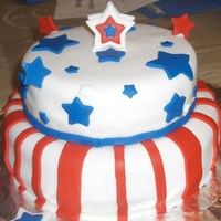 Fourth Of July My neighbours are American so I made this cake for them for their party