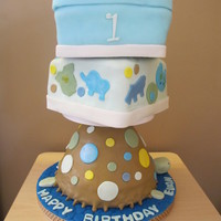 Turtle Cake With Boxes First time using PVC piping on a cake. Mother wanted turtle theme for her son's first bday. Turtle on bottom - choc cake with oreo...