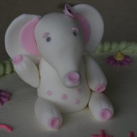 Baby Elephant For Baby Shower Cake 