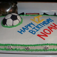 Soccer Ball Sheet Cake all BC and RI soccer balls around border