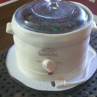 Chili Time! 3 layer chocolate chili cake (cayenne in chocolate- very yummy) with caramel ginger mousse filling, vanilla smbc and mmf flavored with...