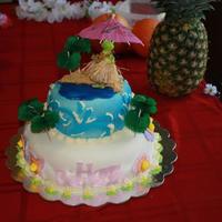 Luau Princess Cake I used my Cricut Cake for the MMF designs