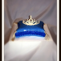 My First Pillow Cake Complete With My Design Of Gumpaste Tiara! 