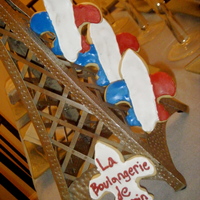 French Fleur De Lis Cookies NFSC decorated in French colors with Royal Icing