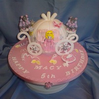 Cinderella Pumpkin Coach This is one of Debbie Browns fairytale cakes. Quite nerve racking to do. Vanilla sponge with buttercream filling and fondant. All figure...