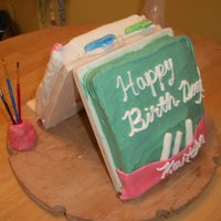 Kaitlyn's 4Th Birthday An Easel cake I made for my daughter's 4th birthday. She spends hours on her Easel painting so I thought I would make her one out of...
