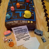80's Themed Birthday Cake this cake was for a woman's birthday the 80's theme features pac-man, some things from her highschool days as well as a letter to...