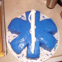 Star Of Life I made this for a coworker for his birthday. The staff and snake are made of fondant. I used two 12" rounds so it was a pretty big...