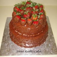 Chocolate On Chocolate With Strawberries 