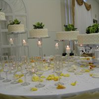 Round Cake My first wedding cake done for a friend, free of charge, as a buisness kick-off. It took me about a week to make the icing, bake five cakes...