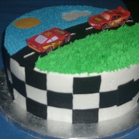 Cars Cake Chocolate Cake with BC and Fondant accents