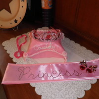 My First Pillow Cake I actuall made a crown too but it fell into a million pieces when I attempted to place it on the pillow/cake!