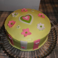 Mother's Day Cake Made this for my mom. Only my 7th. cake. Strawberry with butter cream icicng