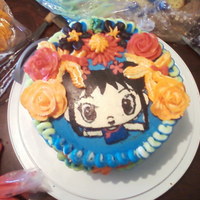 Kai Lan Cake This is the first time i ever did a color fill it was super easy. Mine could use a little more work but i like it. Im getting better...