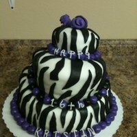 Topsy Turvy Zebra Cake 