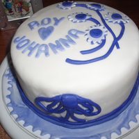 Cousins Party I brought this to the cousins party potluck with the names of our (now departed) beloved grandfather and grandmother. Used MM fondant for...