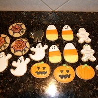 Halloween Cookies sugar cookies with royal icing and flood work.