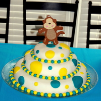 Mod Monkey Cake I made his cake for my son's second birthday. It was the second cake I ever decorated with fondant. :)
