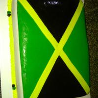 Jamaican Flag Cake THIS WAS A BIRTHDAY CAKE.LEMON CAKE WITH BUTTERCREAM ICING.